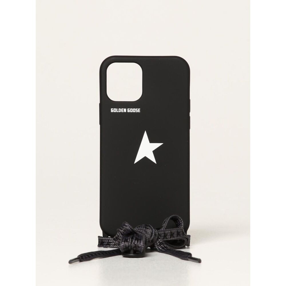 NEW DAMAGED Golden Goose iPhone 12/12 Pro Crossbody Phone Case in Black